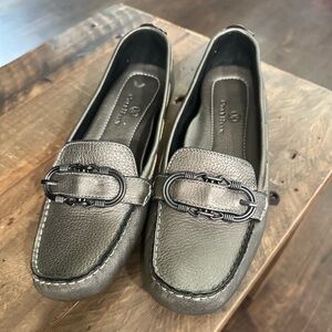 Cole Haan Metallic Silver Loafers